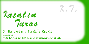 katalin turos business card